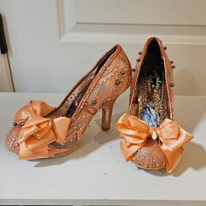 Irregular Choice Peach Bow Pump